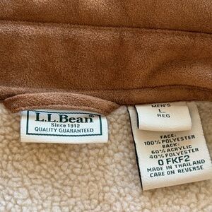 Men’s LL Bean Brown Suede Look Jacket/Coat Sz L